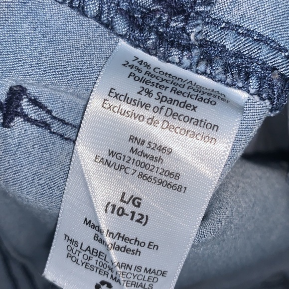 Girls embroidered wonder nation jeans size 10/12 - Picture 5 of 6